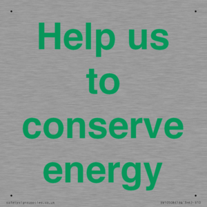 Help us to conserve energy 